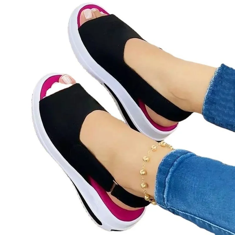 

Women Sandals Heels Sandals Peep Top Summer Shoes Women Platform Sandals Soft Wedges Shoes Sandalias Mujer Casual Footwear