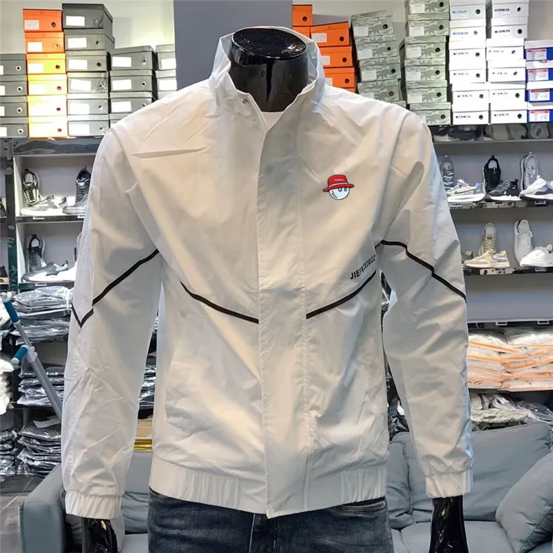 

2022 Autumn The New Golf Wear Men Golf Jackets Windbreak Men's Jacket Long Sleeve Zipper Coats Golf Men's Clothes Malbon Golf
