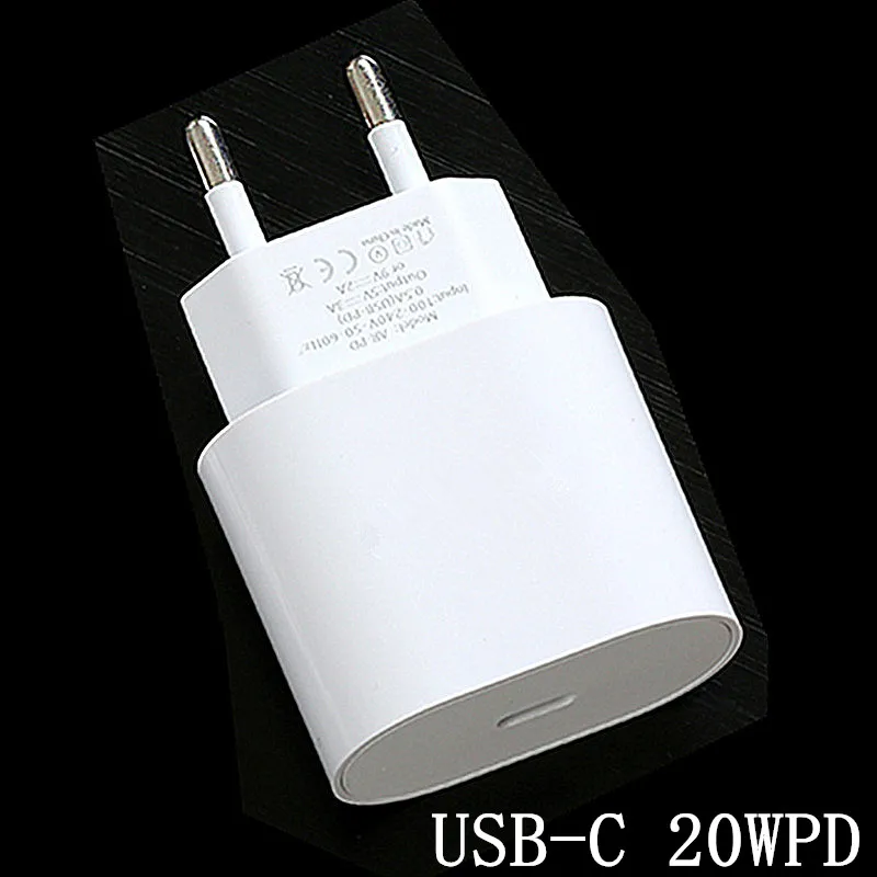 

20W PD USB-C Power Adapter Charger EU Plug 18W Fast Charger for iPhone 11 12 mini pro max 13 8 plus X XS SE 2020 IPOD IPAD