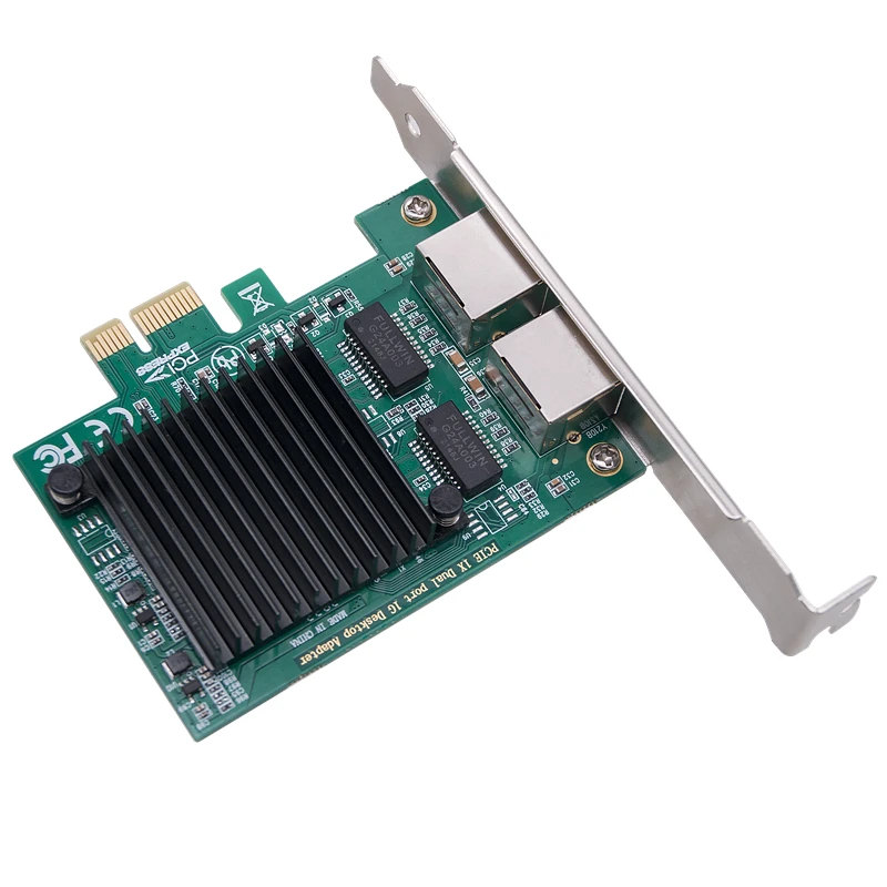 Фото Сетевая карта E1G42ET RTL8111F с 2 портами RJ45 на PCI Express X1, чип 1 Гбит/с, гигабитные Ethernet LAN-карты, сетевой адаптер для настольного ПК №2