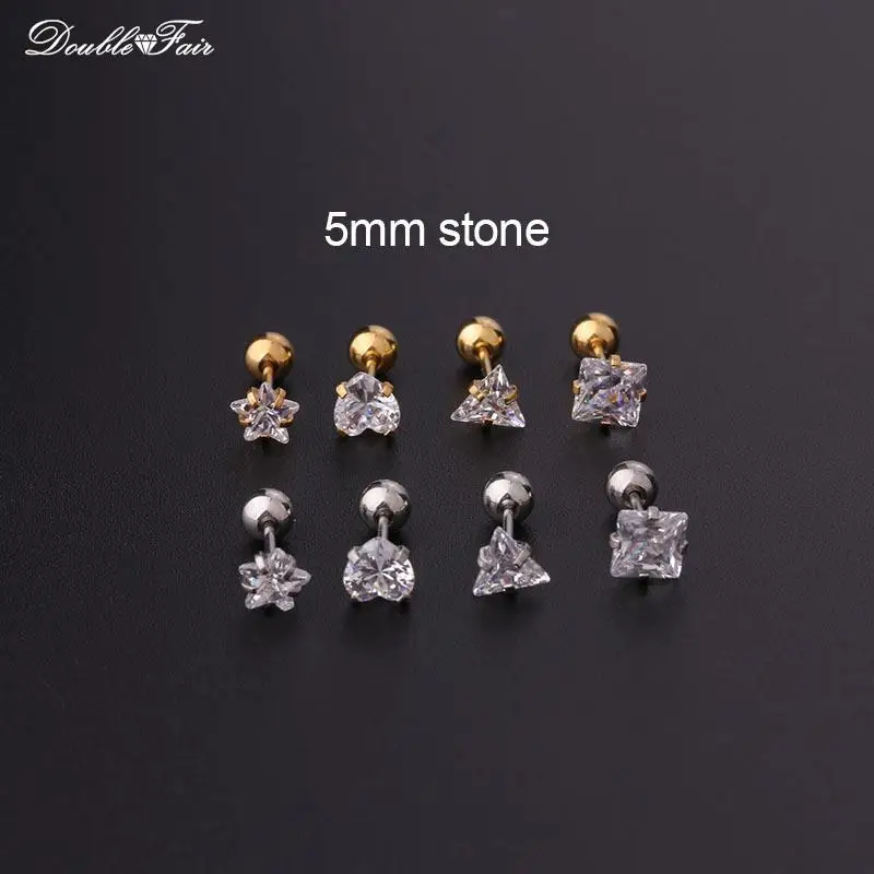 Женская Блестящая звезда сердце квадраты треугольник завитка ушной раковины