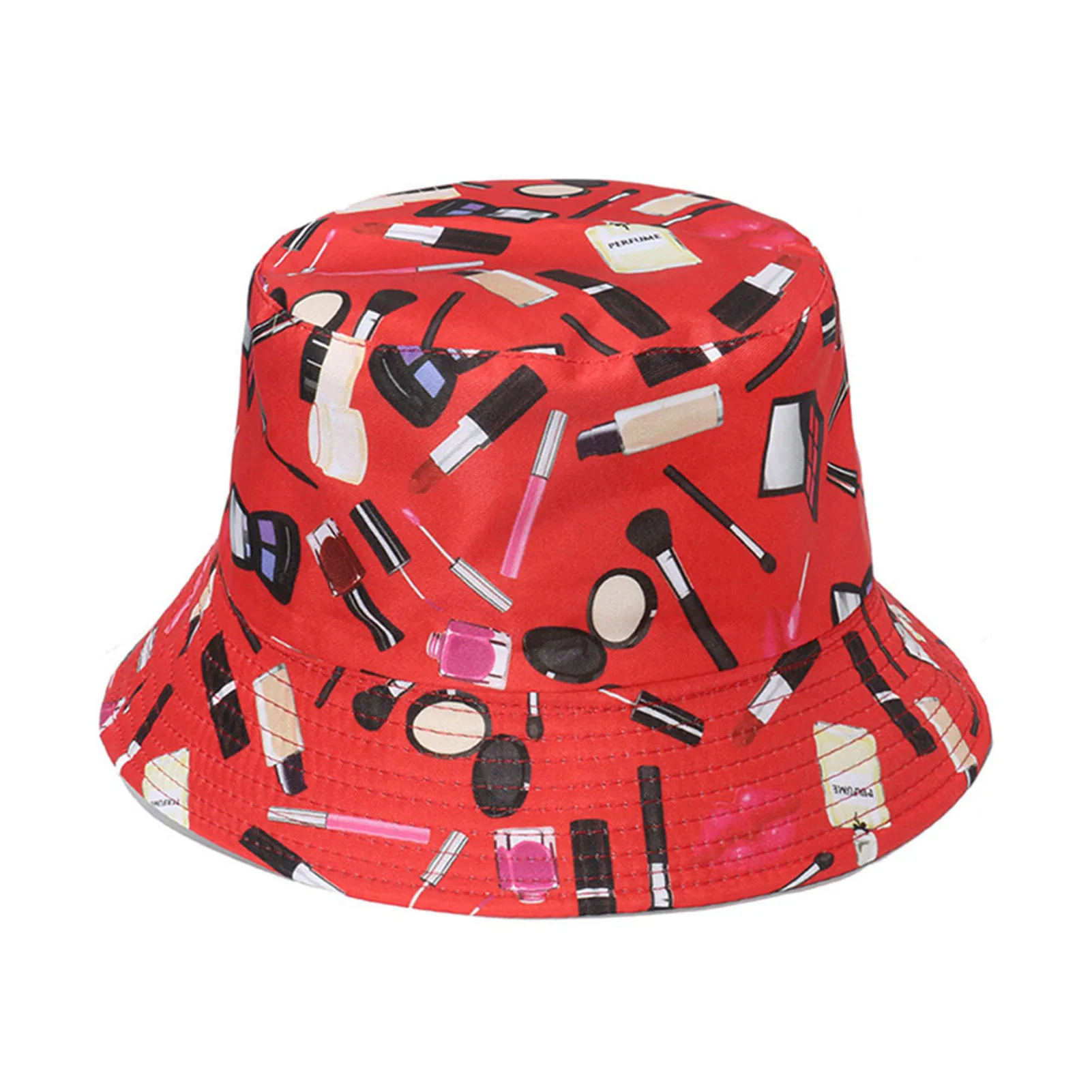 

Hot Selling Unisex Boonie Hat Cosmetics Printed Sun Protection Soft Bucket Cap for Travel Safari Lightweight Folding Full Print