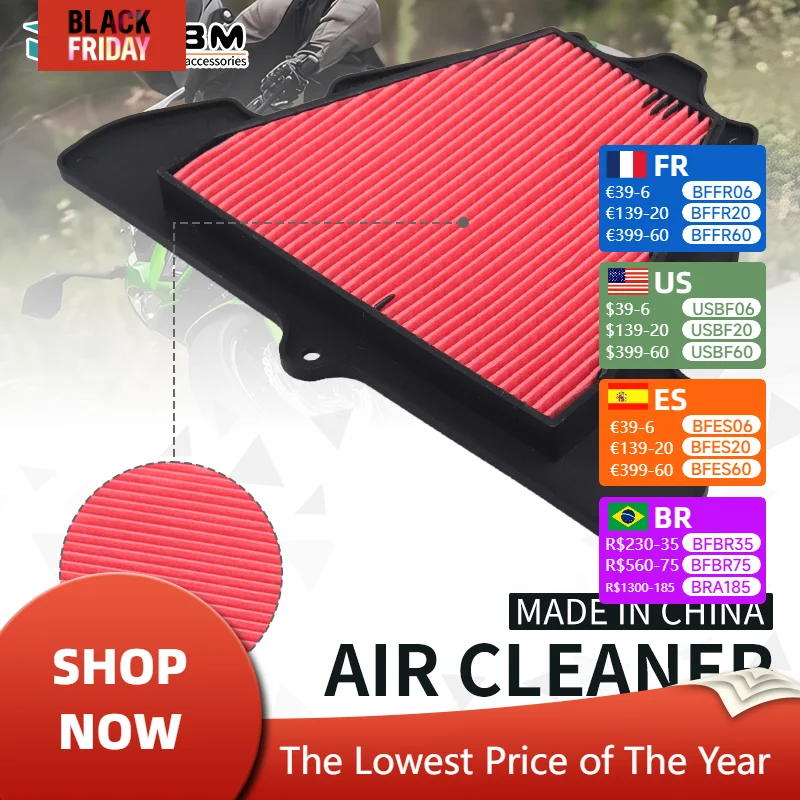 JSBM Мотоциклетный воздушный фильтр впускной элемент очистителя для Kawasaki Z1000 Z1000SX