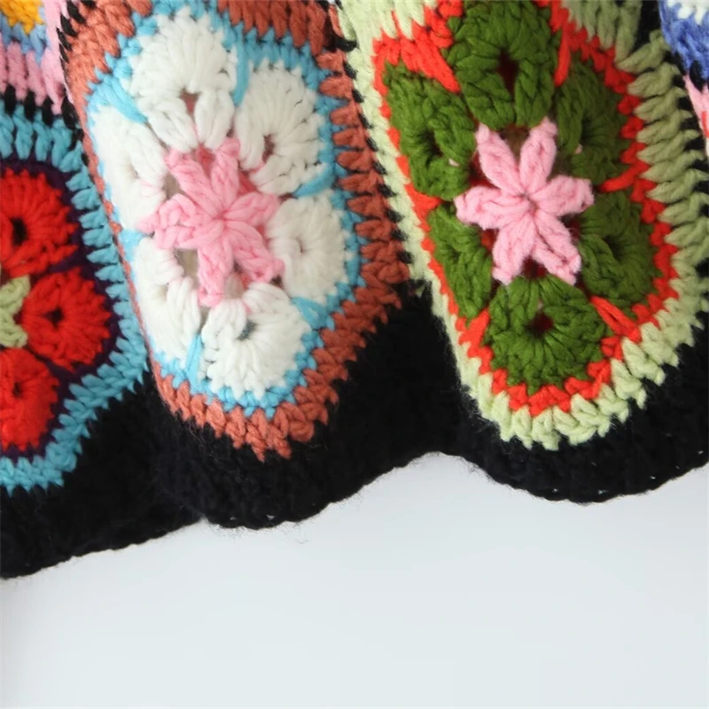 KEYANKETIAN осень/зима новый праздничный ветровой вязаный крючком свитер с цветочным