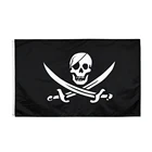 60x9090x150 см Джек Рэкхем пиратский флаг 3x5 футов Летающий баннер двойной нож череп Веселый Роджер