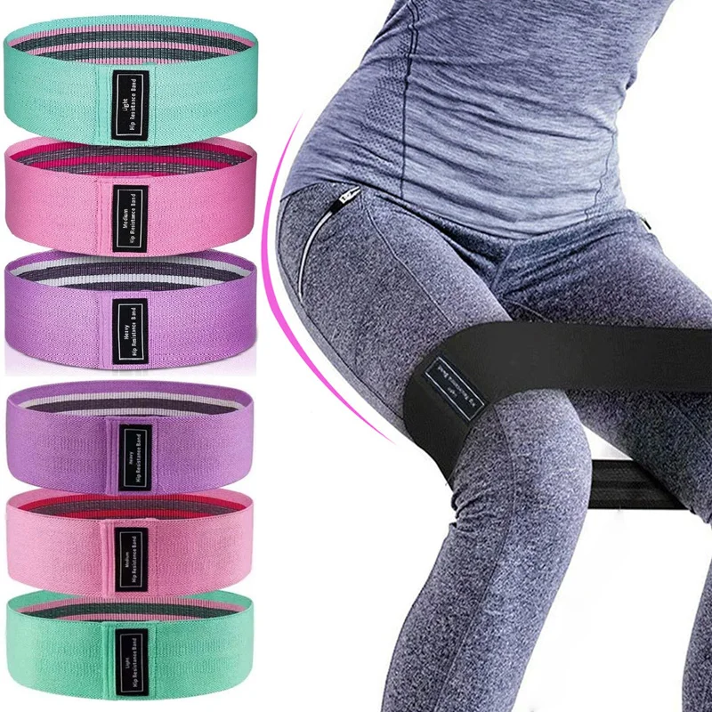 

Non-slip Rubber Hip Glute Booty Band Circle Resistance Loop Thigh Training Expander Fabric Gym Elastic Fitness Workout Pilates