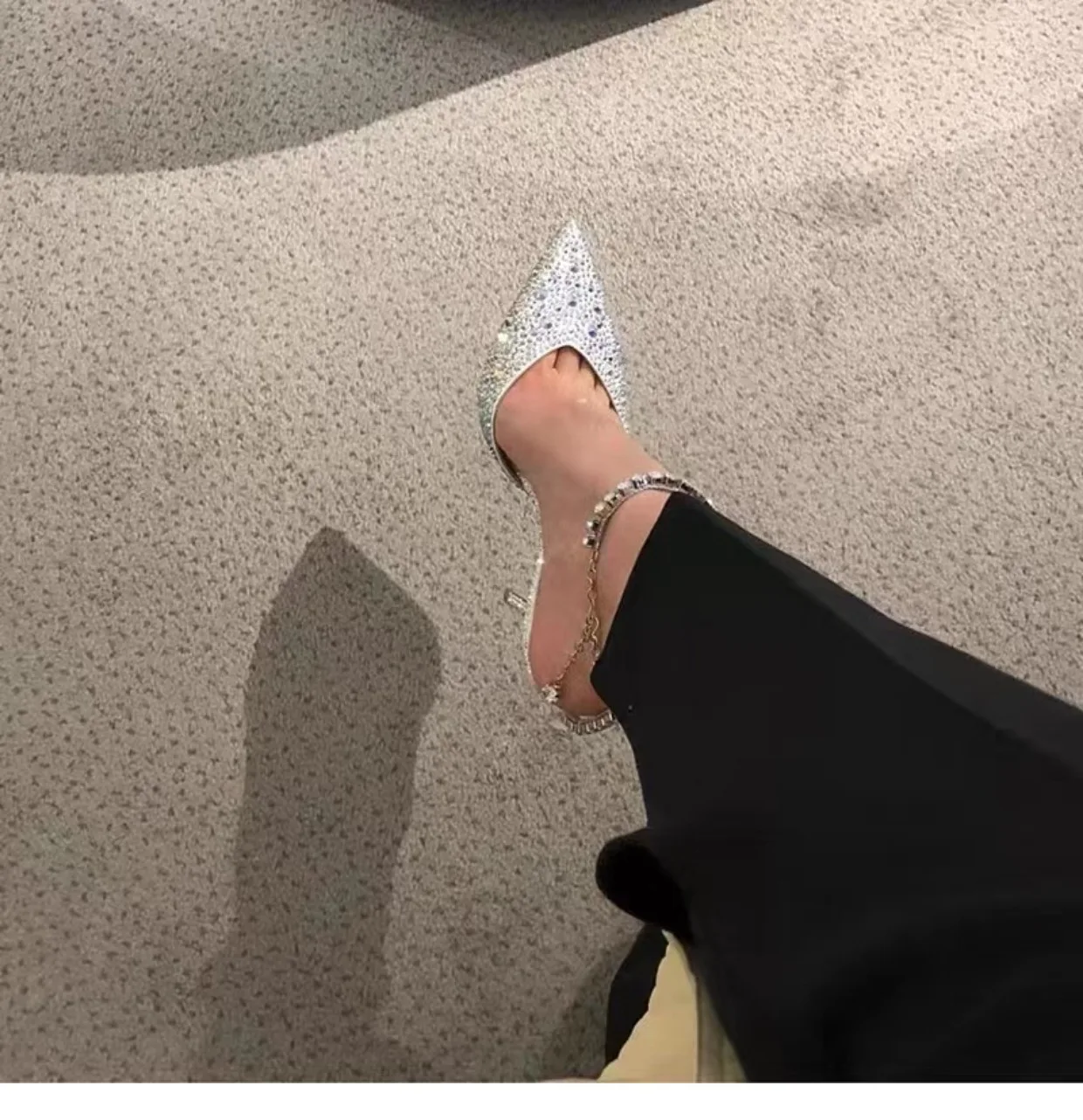 CHMURY Розовые женские свадебные туфли на высоком каблуке с острым носком