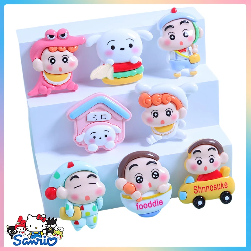 

Большой размер 2 шт. Crayon ShinChan аксессуары кавайная серия Diy наклейка на холодильник обувь чехол для телефона Новые Аниме Мультяшные игрушки подарок