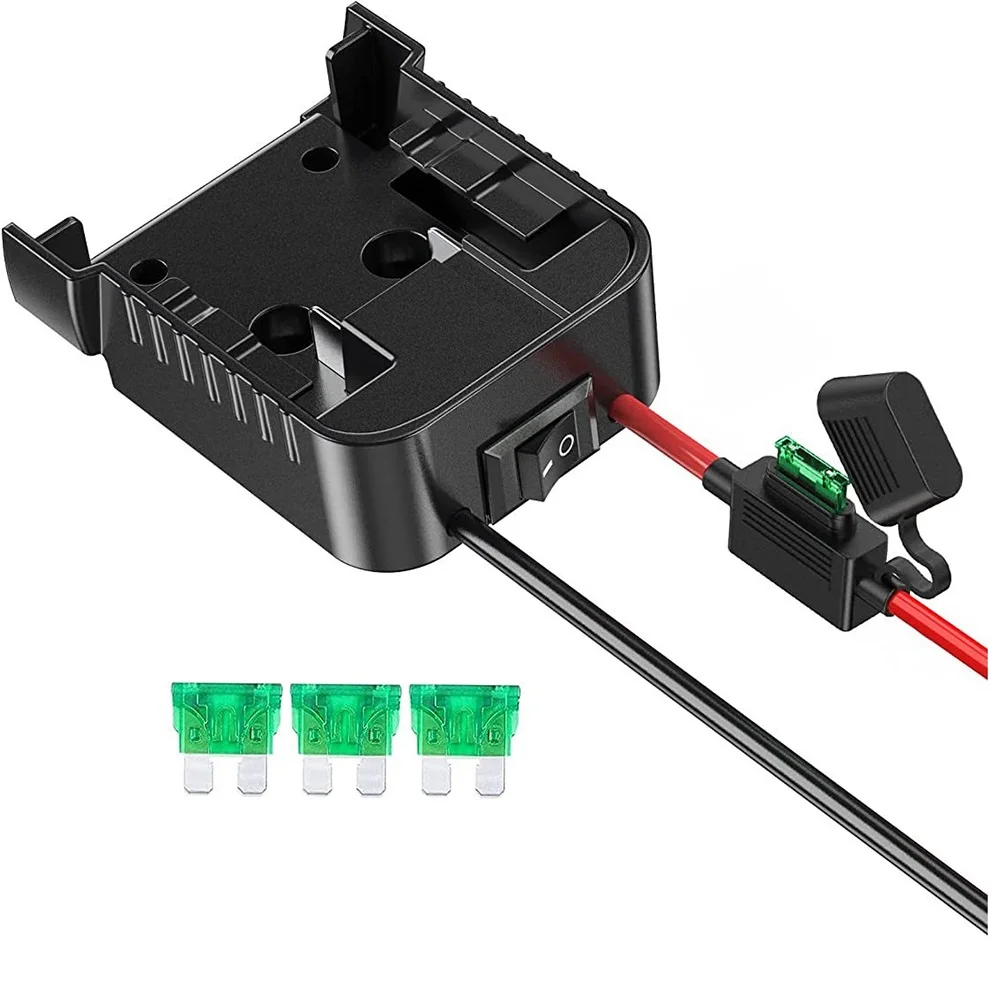 

Адаптер аккумулятора со встроенным предохранителем 14Awg для Milwaukee 18V 48-11-1815 48-11-1850 48-11-1840 литий-ионный аккумулятор для док-станции
