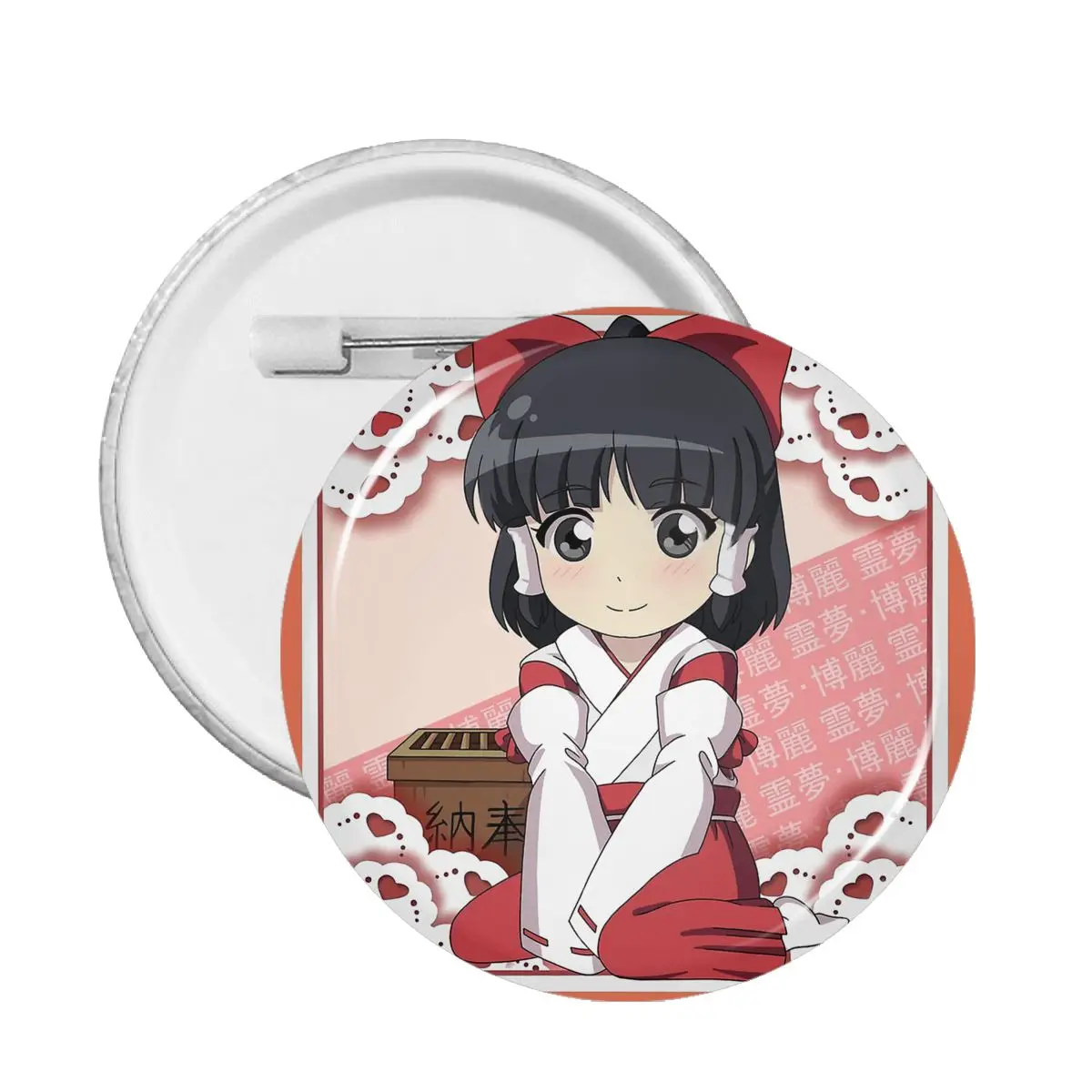 

Touhou Project Chibi Reimu Hakurei Pin Badge For Clothes Badges Brooches Metal Pins For Lovers