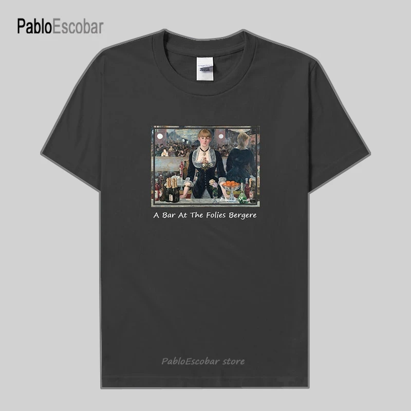 

Мужская футболка с принтом масляной живописи, летняя повседневная хлопковая футболка с коротким рукавом