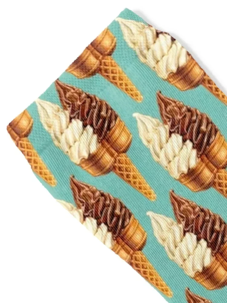 Двойной конусный узор - бирюзовые носки милые теннисные чулки с героями