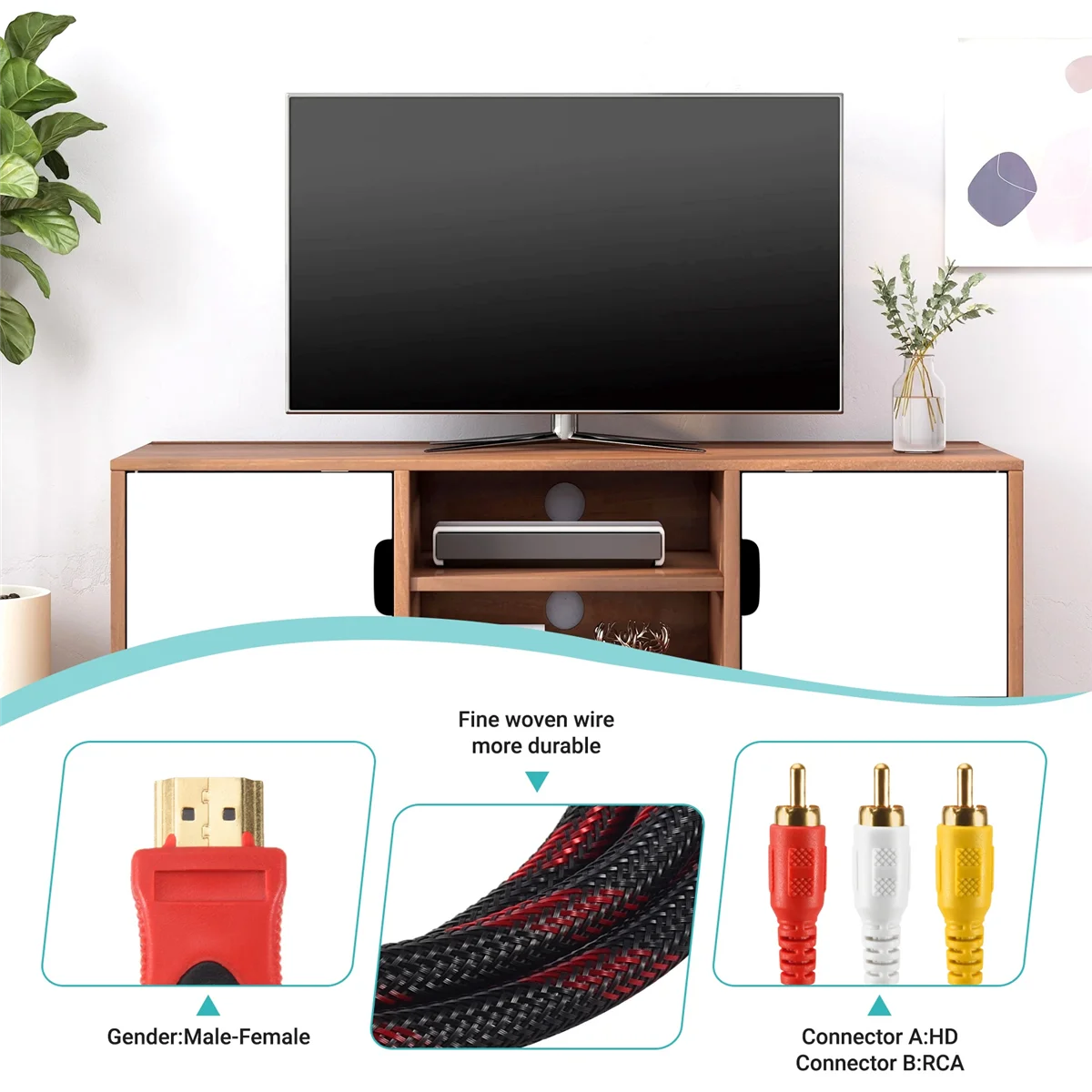 HDMI штекер к RCA видео аудио AV кабель адаптер для PS3 PS4 Xbox One Wii новинка