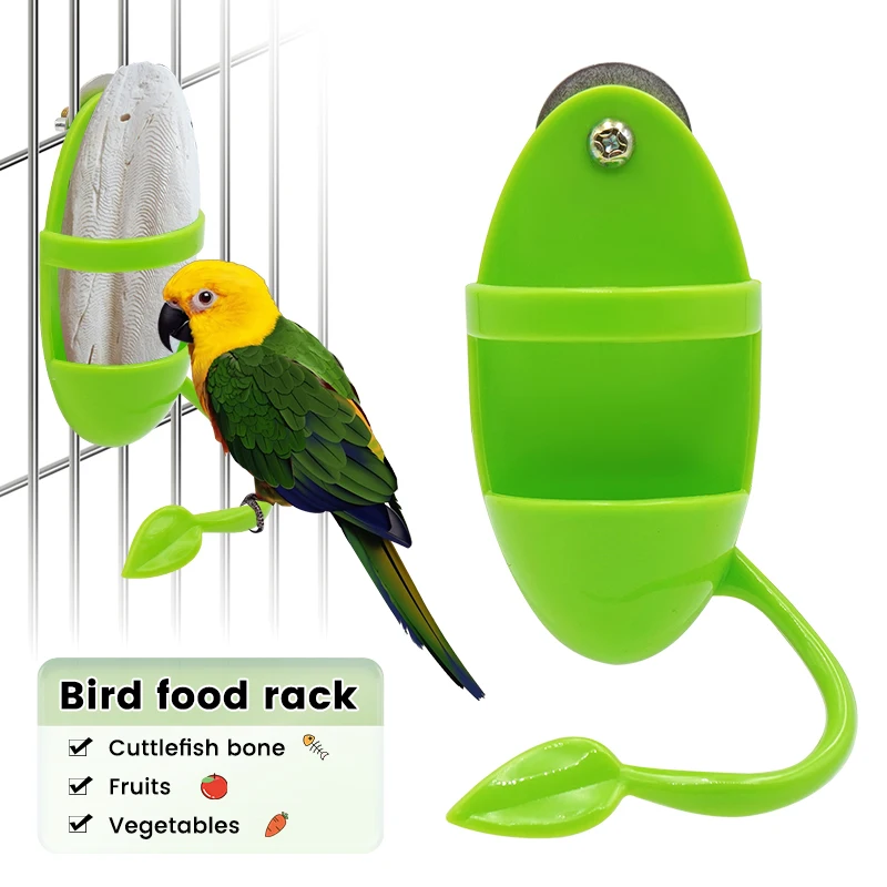 Feeder Bird Perching Frame Fun Bird Cage Feeder Parrot Feedi