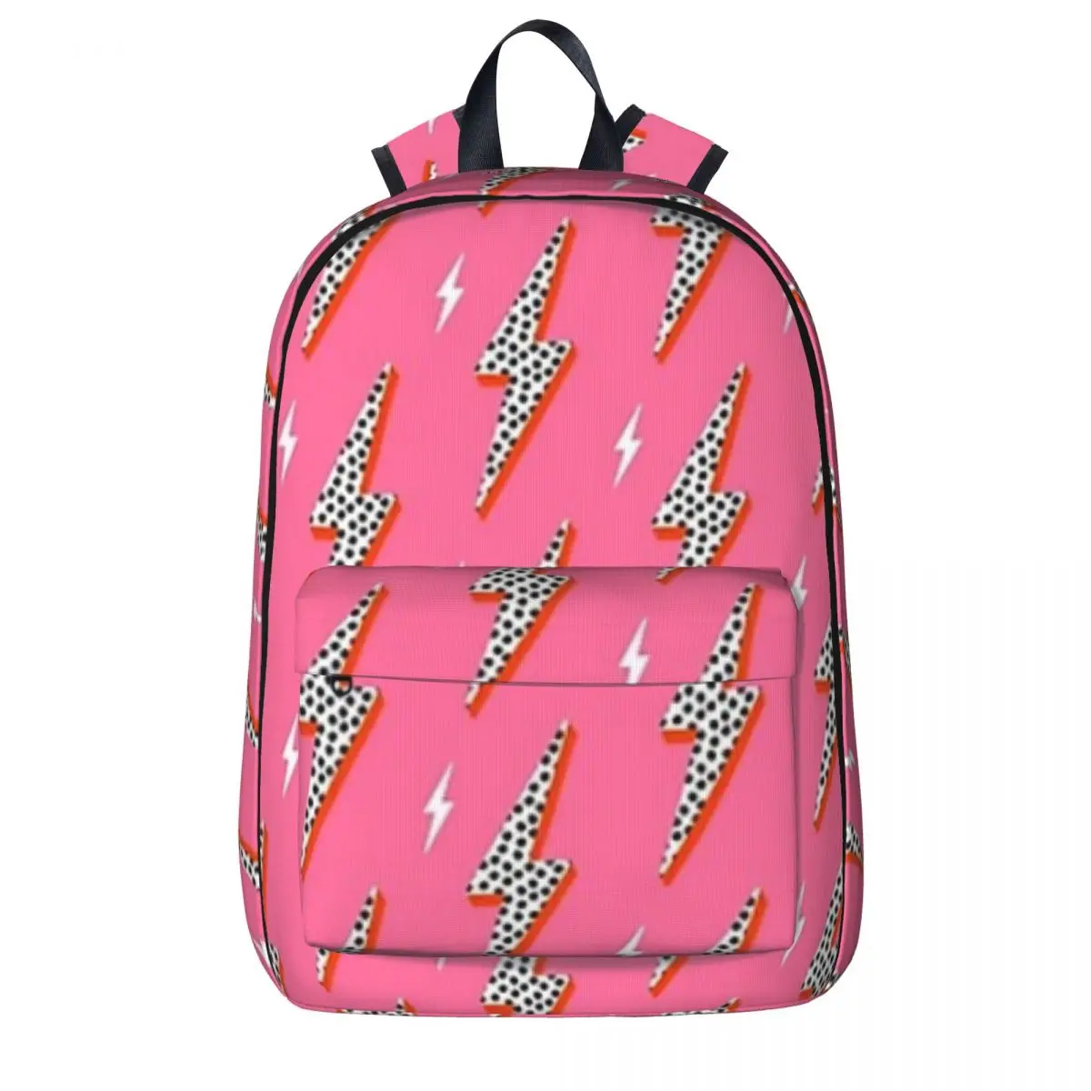 

Lightning Bolt Thunder Flash Preppy Pink Backpacks Boys Girls Bookbag Students School Bags Cartoon Children Kids Rucksack Travel