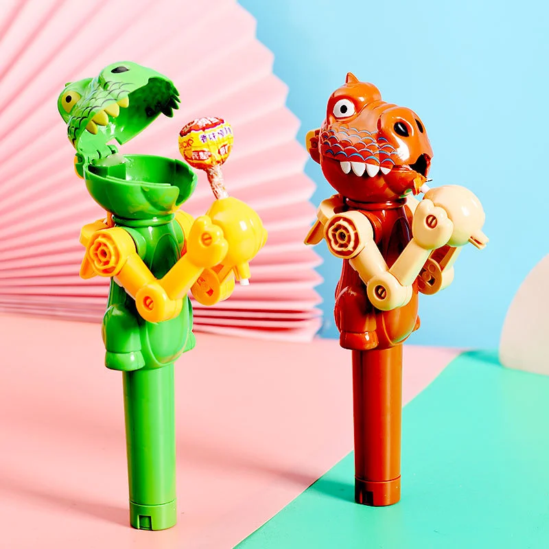 

1PC Creative Lollipop Robot Holder Novelty Dinosaur Shape Kids Toy Gift For Children Lollipop Candy Storage