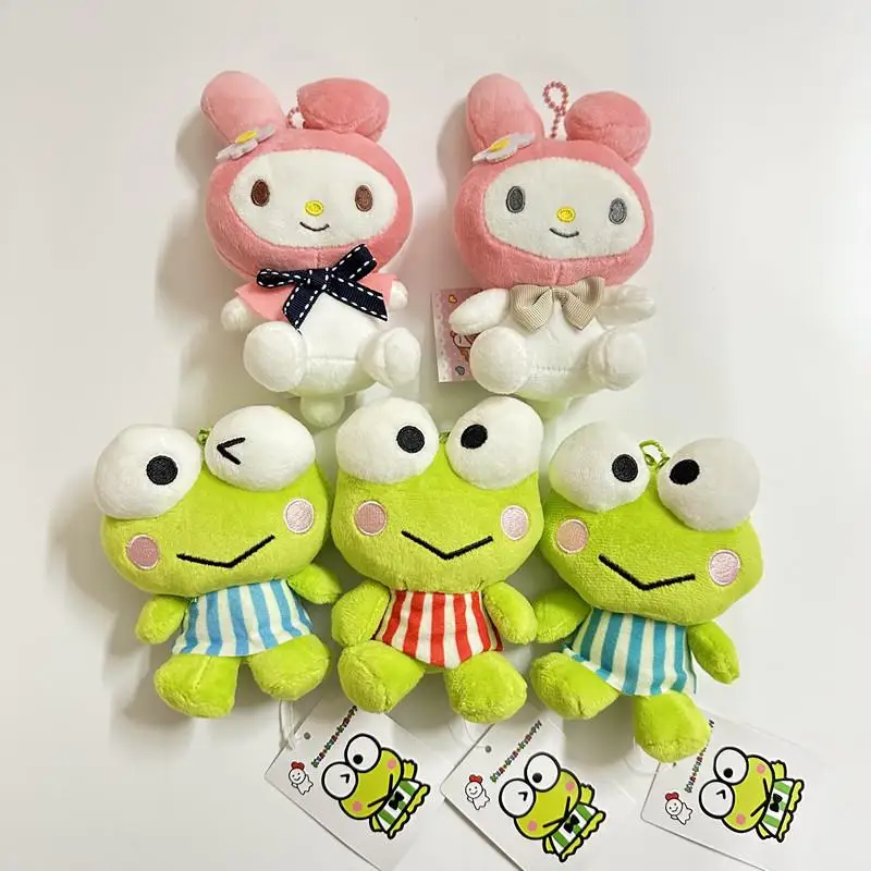 

Sanrio Kero Kero Keroppi My Melody Purin Cartoon Plush Stuffed Doll Cute Backpack Pendant Little Frog Keychain Gifts Boys Girls