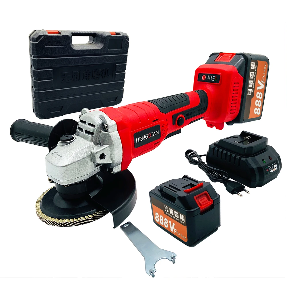 

125MM Brushless Electric Angle Grinder DIY Cutting Grinder Machine With Lithium-Ion Battery Power Tool Impact Angle Grinder