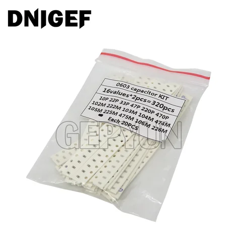 Конденсаторы SMD DNIGEF 0603 10pF-475M набор 320 шт