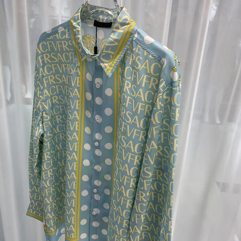 Мужская Повседневная Рубашка С Длинным Рукавом Весенне-осенний Дизайн Принтом