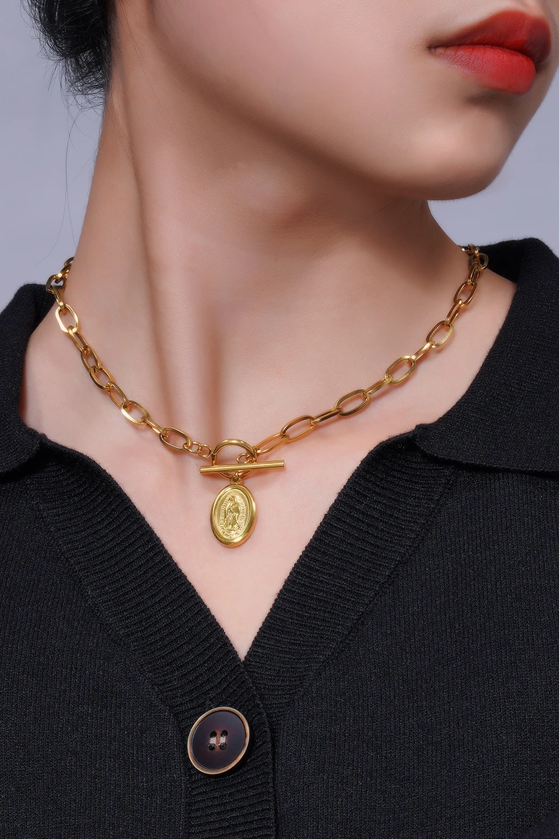 Женское Ожерелье из нержавеющей стали золотистого/серебристого цвета