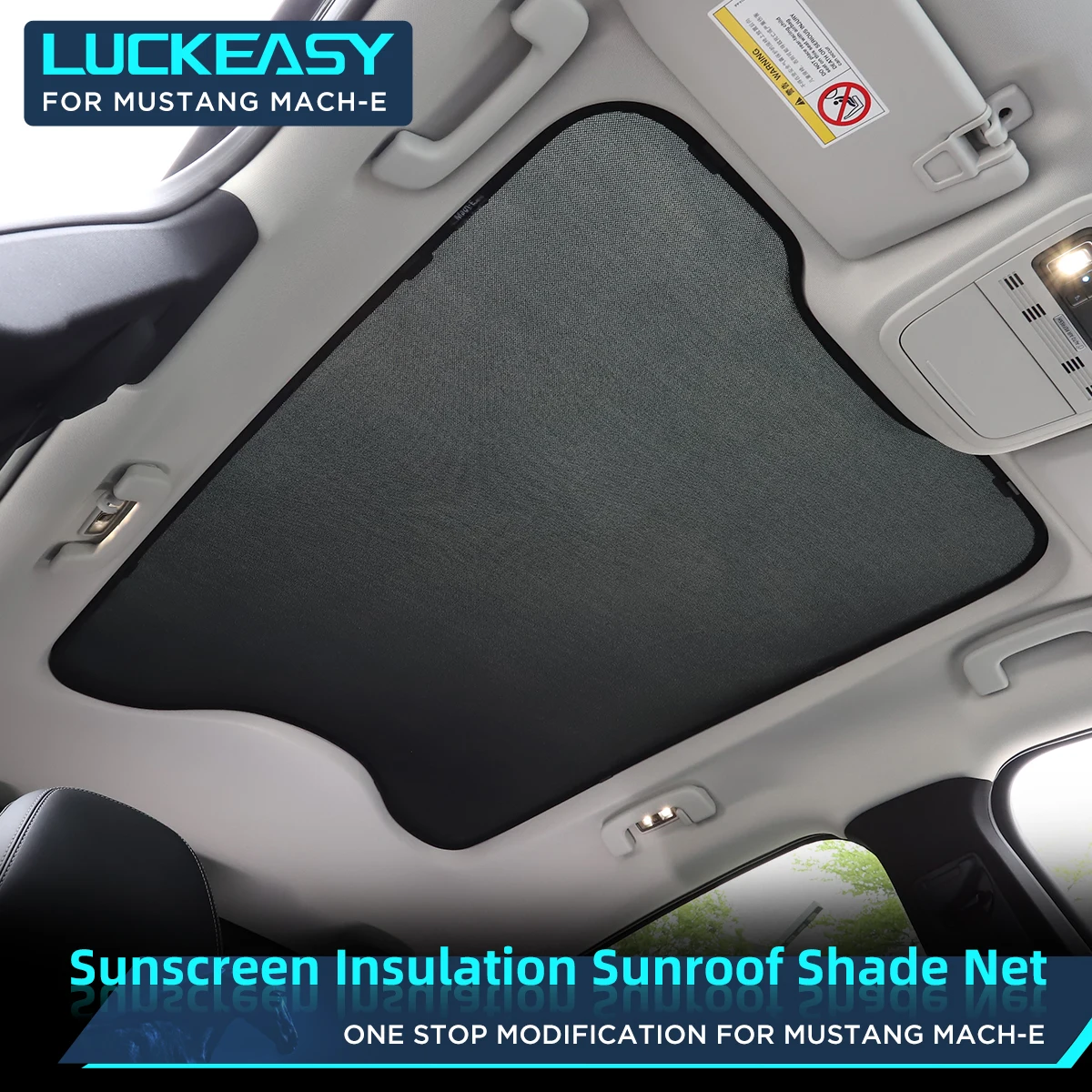 Auto Accessories Sunshade For Ford Mustang Mach-E 2021-2022 Car Interior Window Sunroof Sun Shade Net Foldable Sun Shield Mach e