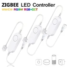 Умная Светодиодная лента Zigbee, 5 В, 12 В, 24 В, 5050, RGBRGBWRGBCCTCCTдиммер, управление через приложениеГолосовое управление для Echo PlusSmartThings