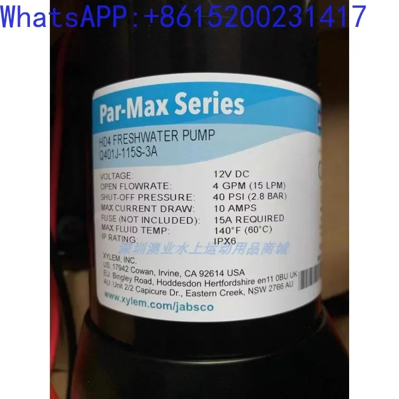 Яхта Американский самовсасывающий насос Jabsco Мембранный Пресноводный 31600-00942 PAR