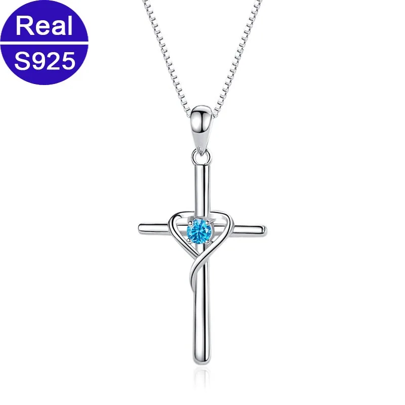 

Женское ожерелье из серебра 925 пробы, с крестом