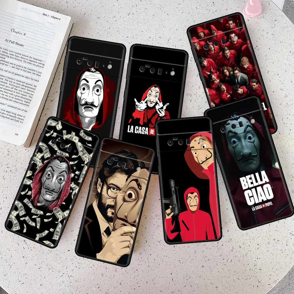 

Silicone Celular Trend Money Heist House Paper Case for Google Pixel 4a 5a 4 XL 3 6 Pro 5 4G 4XL 3XL 6Pro