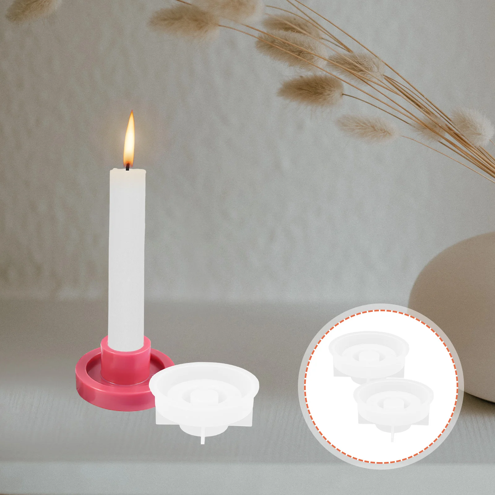 

Epoxy Holder DIY Round Molds Flexible Flexible Trimstick Silicone Small Crystal