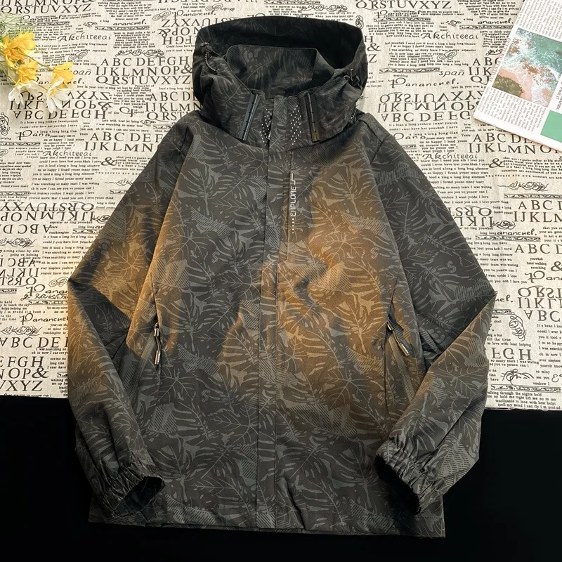 

Куртка мужская с капюшоном, модная брендовая уличная Водонепроницаемая Повседневная тактическая куртка в стиле милитари, для походов, весна-осень