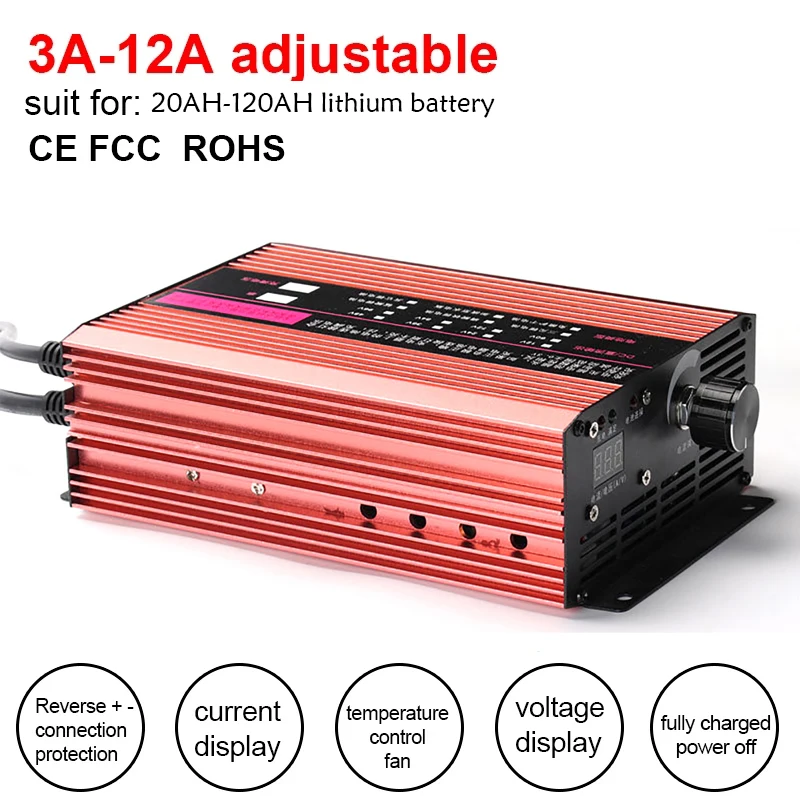 

72V 60V 67.2V 84V Li-ion LiPo 48V Lifepo4 Lithium Battery Charger Curren Adjust 2A 5A 10A 12A Fast Charge ebike 12S 16S 20S 24S