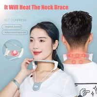 protect the cervical spine fixed stretching support retractor correct posture heating massage neck brace bracket treatment to relieve cervical pain and fatigue prevention of hunchback general for adults and children