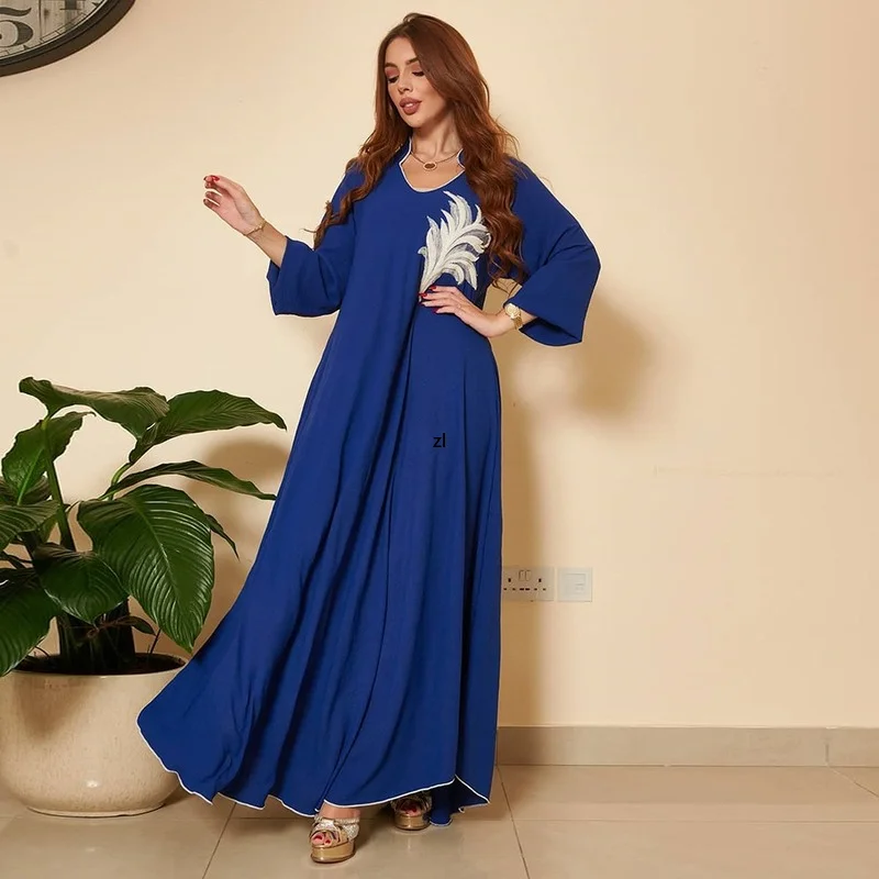 Robe Musulmane Longue Abaya Dubai Turkey Muslim Long Sleeve Dress 2022 Ramadan Evening Gowns Islamic Clothing Kimono Femme