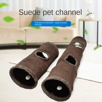 collapsible cat tunnel suede fabric puppy rabbit play chase hide tunnel tube indoor for game exercising hiding training pet toys