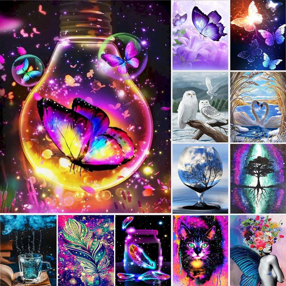 

Алмазная 5D картина "сделай сам", бабочки, птицы, алмазная вышивка, животные, Круглая Мозаика, пейзаж, наборы для вышивки крестиком, домашний д...