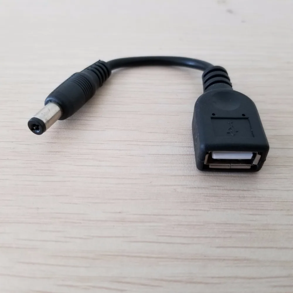 

DC 5,5mm x 2,1mm Male Adapter to USB Type A Female Extension Power Cable 12cm