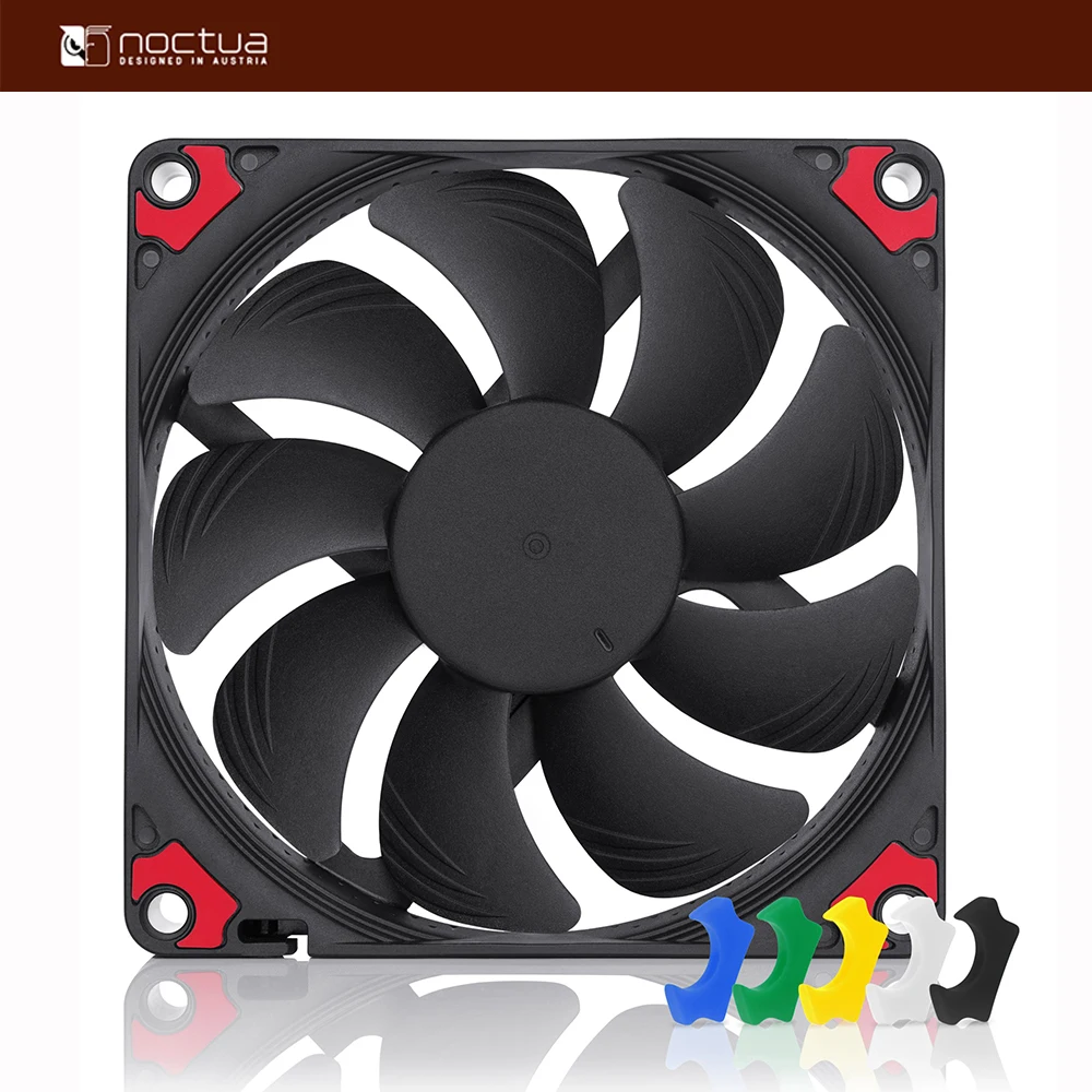 Фото Noctua NF-A9x14 PWM Chromax.Black.Запасный тонкий вентилятор 92x92x14 мм Бесшумный 4-контактный контроль температуры Тихий контроль Тихий вентилятор радиатора процессора №3
