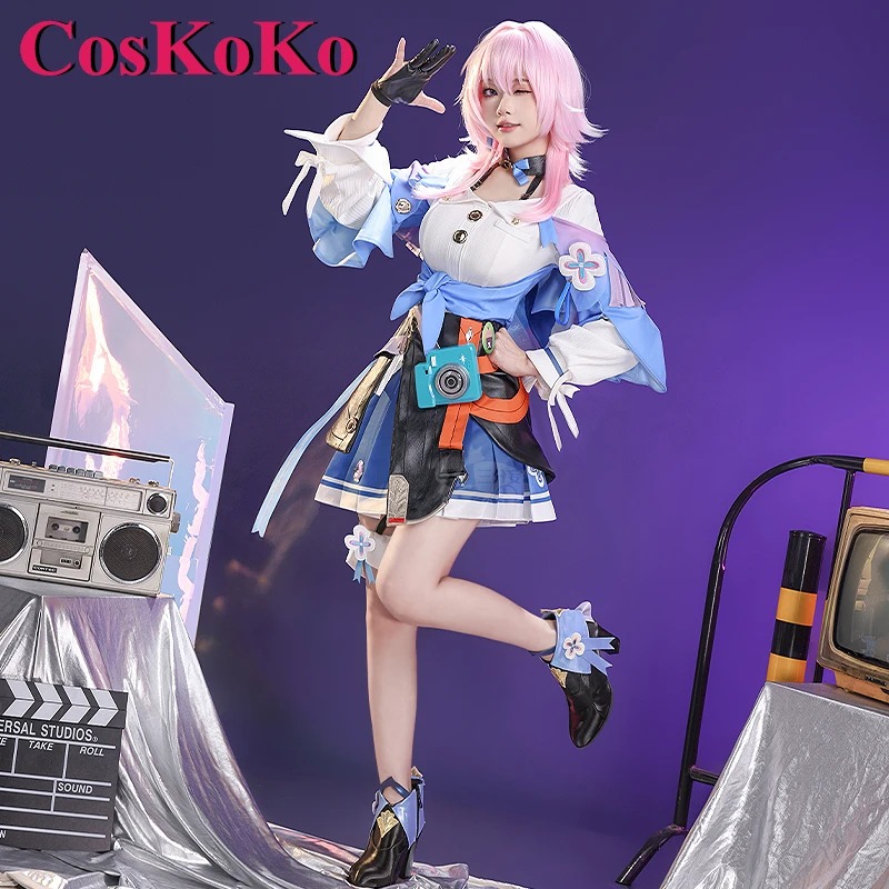 

CosKoKo March 7th Cosplay Anime Game Honkai: Star Rail Costume Sweet Nifty Battle Uniform Halloween Party Role Play Clothing New