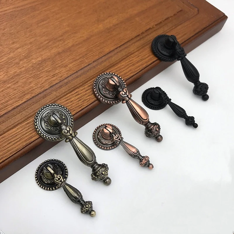 

1PC Antique Pendant Furniture Cabinet Knob Wardrobe Door Pull Dresser Drawer Handles Kitchen Cupboard Handle