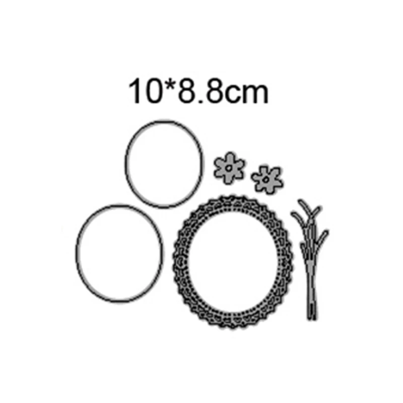 

Lace Mirror Frame Flower Metal Cutting Dies Stencils For DIY Scrapbooking Decorative Embossing Handcraft Template