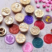 retro wax seal stamp replace head starry sky butterfly cat rose tree leaves pattern diy envelopes invitation card decorate gift