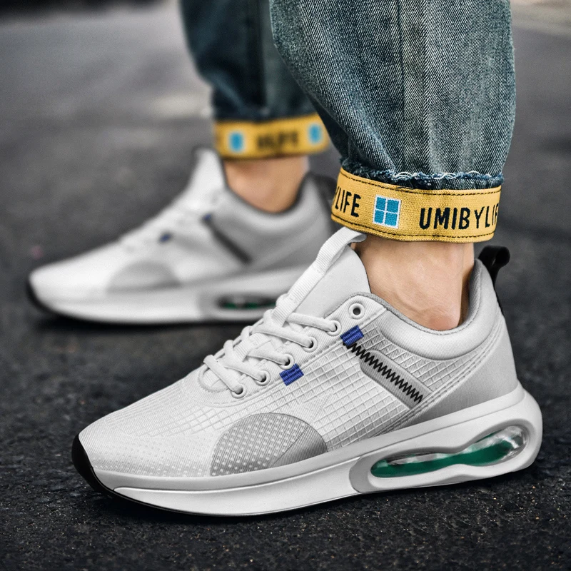Spring Autumn Mens Air Cushion Running Shoes Professiona Sports Shoes Breathable Mesh Walking Shoes Male Sneakers Size 39-45