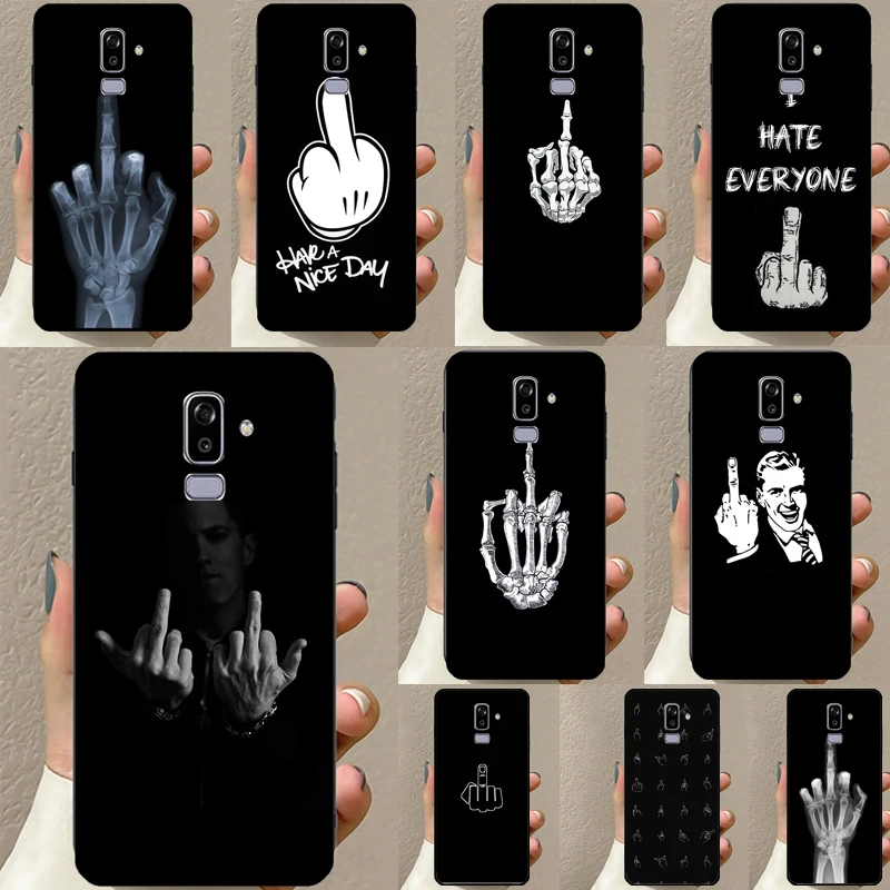 Чехол на средний палец для Samsung J4 J6 Plus A6 A7 A8 A9 J8 2018 A3 A5 2016 J1 J3 J5 J7 2017 |