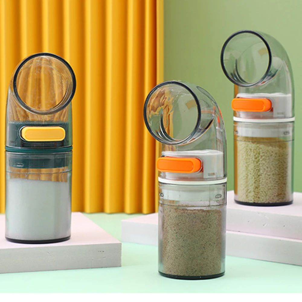 

1/2/3 PCS Quantitative Salt Shaker Each Press 0.5g Clear Seasoning Bottle 100g Moisture Proof Fine Spice Shakers