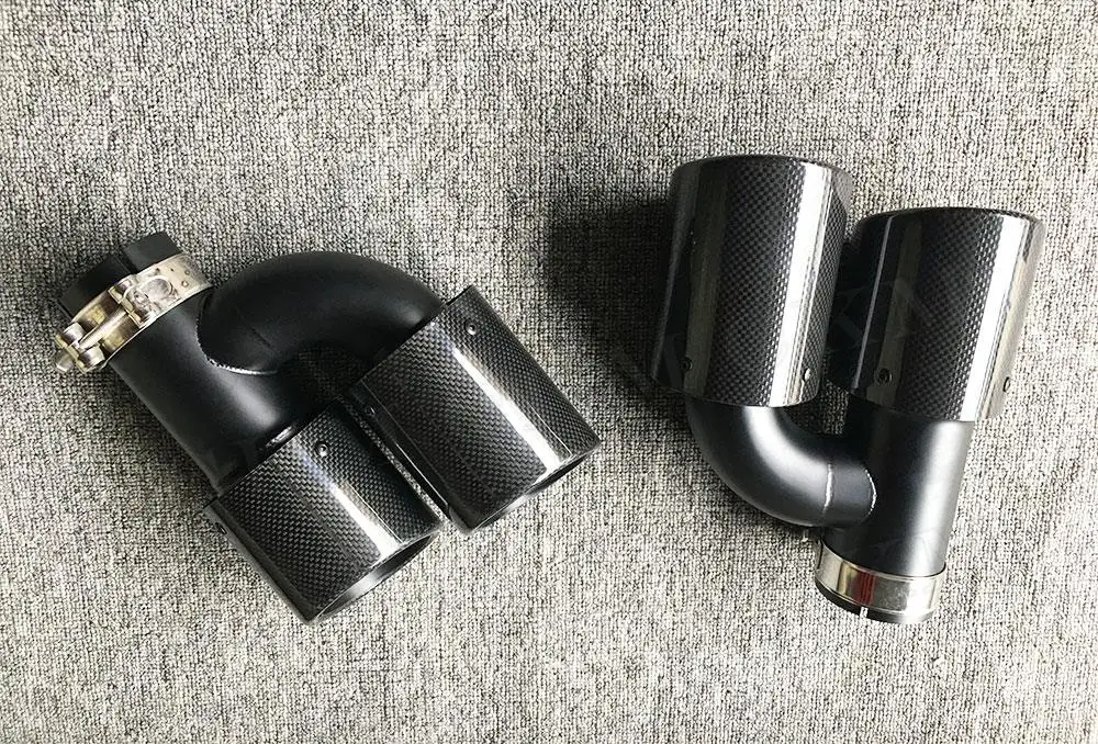 Насадки на выхлопную трубу заднего бампера из углеродного волокна автомобильные