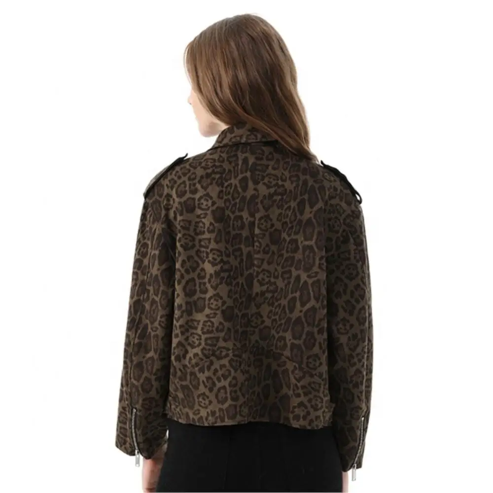 Women Genuine Leather Jacket Fashionable Designer Zipper  Real Suede Coat Long Sleeve Simple Keep Warm Suede Autumn Jacket