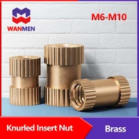 embedded brass straight knurl threaded round insert nuts for plastic injection hread double twill knurled injection copper nut