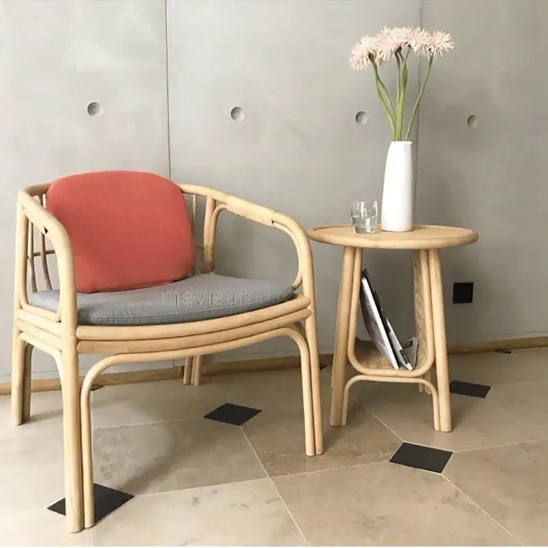 Новый современный ротанговый боковой столик для дома в гостиную спальню новый